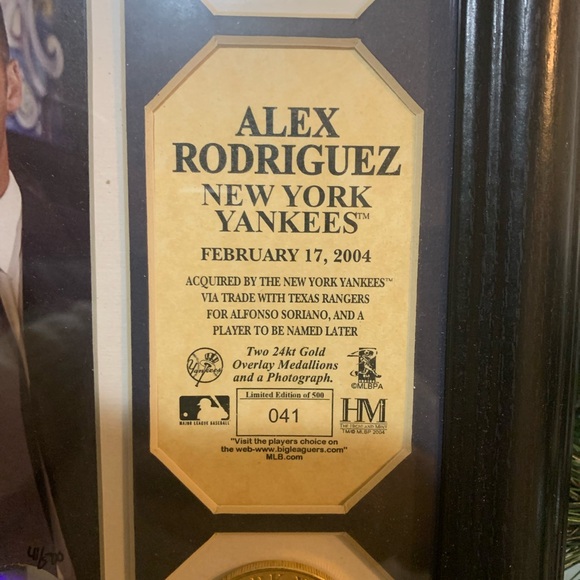 New York Yankees when the Yankees had introduced Alex Rodriguez to the Yankees - Picture 3 of 6